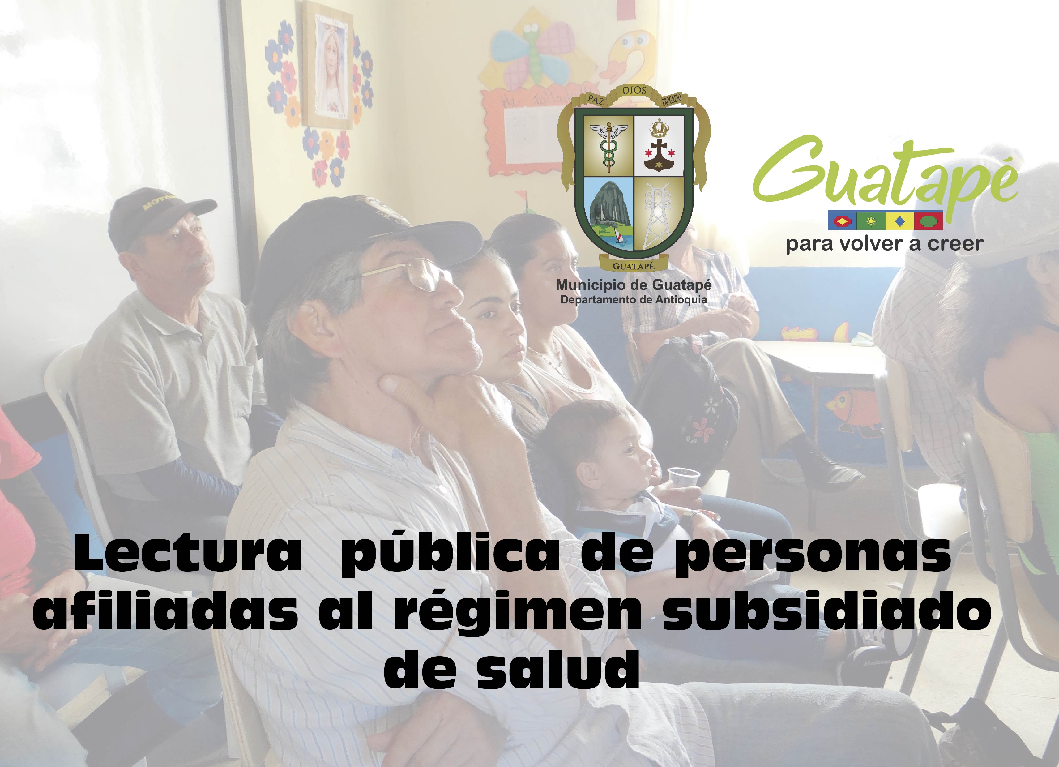 Lectura pública de personas afiliadas al régimen subsidiado de salud para las veredas El Roble y Los Naranjos