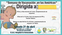 Segunda  Jornada de Vacunacion: "Semana de Vacunación en las Américas"