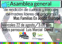 Asamblea general de rendición de cuentas y elección de madres líderes del programa Mas Familias En acción Guatapé