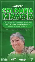 Entrega de subsidio Colombia Mayor
