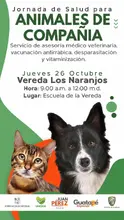Jornada de Salud para ANIMALES DE COMPAÑÍA 