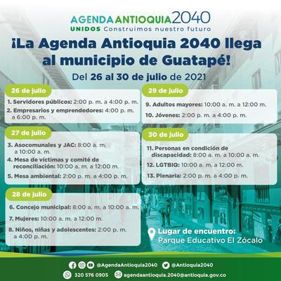La agenda  Antioquia 2040 llega al municipio  de Guatapé  