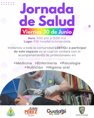 Jornada de Salud en diferentes áreas dirigida a población LGBTIQ+