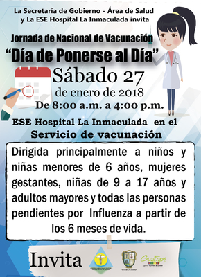 Jornada de Nacional de Vacunación “Día de Ponerse al Día”