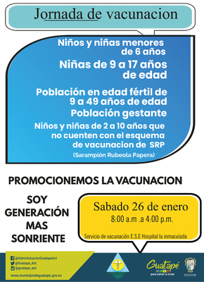 Primera jornada Nacional de vacunación del 2019